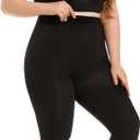 2 x Plus Size Tights for Women 80D Soft Solid Color Opaque Pantyhose High Waist Control Top Stockings 2 Pairs (XXXL)