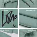 PRETTYGARDEN Women's Hooded Sweatshirt Fall Fashion Drawstring Lightweight Long Sleeve Pullover Hoodie Dress (Green)