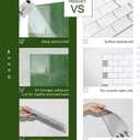 STICKGOO 10 Sheets Peel and Stick Backsplash - 9" x 9" 3D Adhesive Peel and Stick Tile Backsplash for Kitchen&Bathroom (Green)