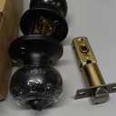 CML Hardware Matte Black Keyed Entry Door Knob for Entrance, Exterior and Interior Use, Round Ball Handle, Stainless Steel