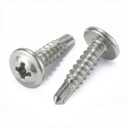 #8 x 1''(100 Pack) Truss Head Sheet Metal Self-Tapping Screws Phillips Head High-Strength Quick Tapping Screws, 410 Stainless Steel