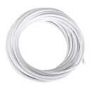 Helunsi 32.8ft Cloth Covered Lamp Cord, 18 AWG 2 Conductor White Vintage Electrical Cord Braided Electrical Wire, 18 Gauge Round Rayon Fabric Covered Wire for DIY Antique Industrial Lighting Project