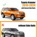 KINGGERI 330lbs All Aluminum Roof Rack Cross Bars Compatible with Toyota 4Runner 2010-2024 (with Raised Side Rails), Lockable Heavy Duty Anti-Theft roof Rack Crossbar Luggage Rack Kayak Accessories