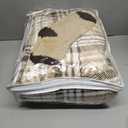 Comfort Spaces Plush to Sherpa Electric Blanket Shawl Shoulder, Neck Wrap with Matching Sock Set Giftable Ultra Soft, Warm, Snuggle Fleece-Reversible Heated Poncho Throw, 50" W x 64" L, tan Plaid