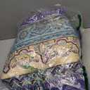 WONGS BEDDING Boho Queen Quilt Set, Blue Purple Bohemian Queen Quilt Bedding Set, Lightweight Microfiber Bed Decor Bedspread for All Season 96"x90"(3 Pieces)