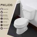 Toilet Seat, Slow Close, Soft Touch, Ultra-Smooth Matte Finish (No Orange-Peel Texture), Premium Moulded Wood, Quick Release, White, PIKLiDS (Round)