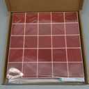 Commomy 10 Pcs Matte 3D Peel and Stick Tile 11.8"x11.8" Ultralight PVC Square Peel and Stick Backsplash for Kitchen Stick on Tiles for Bathroom, Living Room, Bedroom, Fireplace, Interior Wall Decor(Red)