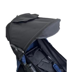 Universal Stroller Canopy Stroller Replacement Parts Shade Umbrella Stroller Canopy with Attachment Retractable Pram Sun Shade with Mesh Window Storage Pocket Adjustable (black basic version)