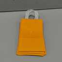 BLUE PANDA 25-Pack Orange Gift Bags with Handles - Small Paper Treat Bags for Birthday, Wedding, Retail (5.3x3.2x9 In)
