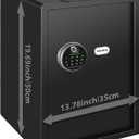 Biometric Home Safe, Fingerprint Gun Safe Lock Box,Money Box for Jewelry Handgun Cash Valuables,Perfect for Home/Office/Hotel, Black, 2.05 Cubic Feet