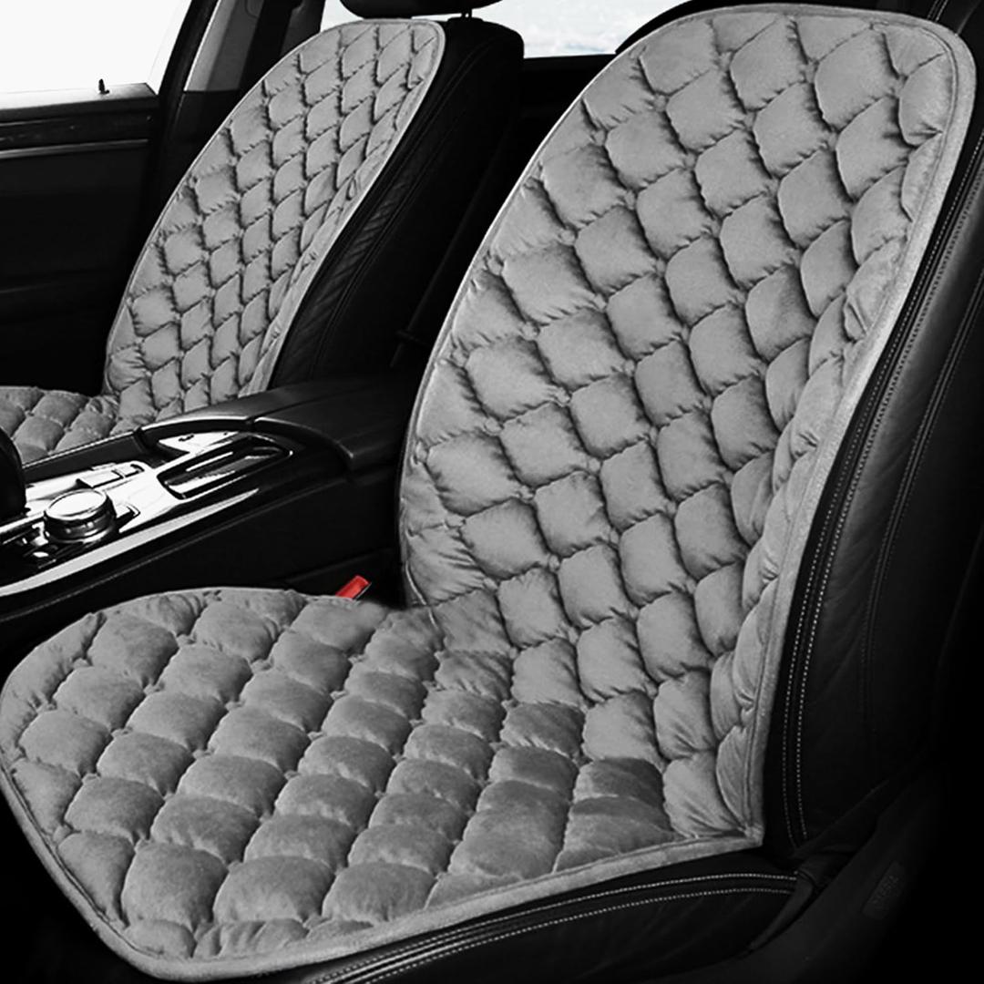 Jokuye 1 Pack Car Seat Cushion Comfortable Seat Cover for Cars, Full Back and Seat Cushion for Driver or Passenger-Gray