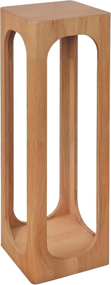 COVLON Drink Table, Soild Wood Small Space Side Table, Decorative End Table for Living Room,Badroom or Entryway Decoration, Natural Wood