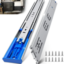 26 Inch 200lbs Soft Close Heavy Duty Drawer Slides, Side Mount Rails Full Extension Ball Bearing Cabinet Tool Box Runners Tracks Glides (1 Pair, with M4 Screws)