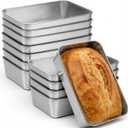 12 Pack 304 Stainless Steel Loaf Pan 8.5 x 5.5 Inch for Baking Bread Sourdough Meatloaf Cake Sandwich Oven & Dishwasher Safe