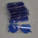 16 Pairs Heart Shaped Sunglasses Candy Color Rimless Fun Heart Glasses for Women Party Favors (Blue)