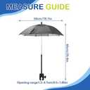 20 Inch Tripod Umbrella, Adjustable Gooseneck Camera Rain Cover, Umbrella Chair Clamp for Cameras, Rain & Sun Protection, for Outdoor Photographing Filming