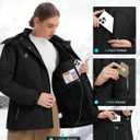 ASPO Women's Ski Jacket Waterproof Winter Jacket Insulated Warm Fleece Lined Windproof Snow Coats with Hood Snowboarding