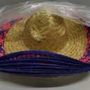 Mumufy 12 Pcs Sombrero Hats for Adult Men Women with Chinstrap Straw Hat Mexican Costume Party(Classic Color)