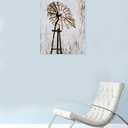 Yihui Arts Rustic Canvas Wall Decor with Textured Modern Vintage Paintings Abstract Windmill Art Contemporary Large Aesthetic Pictures for Farmhouse Living Room Bedroom Dinning Home Decor, 40"L x 30"W