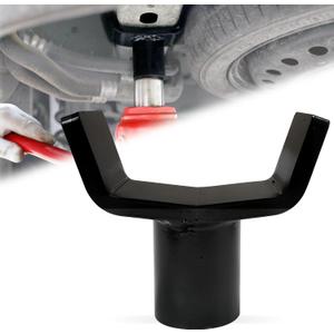 Bottle Jack Adapter for 12t Jacks, Safe Steel Bottle Jacks Adapter Lifting Saddle for 3 Inch and 4 Inch Round&Square Axle Tube, Fits1.65Inch(42mm) or Smaller Diameter Bottle Jack Accessories (Black)