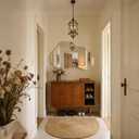 Irregular Wall Mirror with Metal Frame for Living Room, Hallway, Entryway, Bathroom and Dining Room