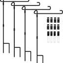 Garden Flag Holder Stand-4 Pack Garden Flag Pole 13.5" Width Premium Lawn Flag Pole Holder with Anti-Wind Clip for Outdoor Garden Lawn