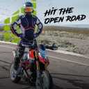 HWK Dual Sport Motorcycle Pants for Men with Water Resistant Cordura Textile Fabric & Impact Protection Armor