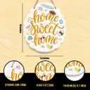 2 x Bee Decor Accessories Bee Decorations for Home Funny Wall Art Decor Hanging Sign Wood Plaque Block for Home Farmhouse Gate Living Room Bedroom