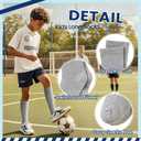 Kids Knee High Socks Boy Girls Cotton School Uniform Breathable Casual Sports Socks 3 Pairs (Black/White/Gray)