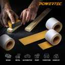 POWERTEC PSA Sandpaper Roll Set, 2-3/4" x 20 Yards (80/120/220/320 Grit, 5 Yards Each), Adhesive Backed Longboard Sanding Roll for Woodworking, Automotive, Air File & Hand Sanding Blocks (4RA1200)