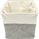 Storage Basket Extra Large Baskets for Organizing Grey Rectangle Laundry Basket Linen Fabric Bins Set of 2 Clothes Baskets for Closet Shelves Hallway Bedroom Toy Organizer 17x12x15 In