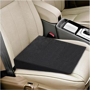 Auto Seat Wedge Leveling Cushion, Comfortable Ergonomic Wedge Foam Pad Car Seat Cushion, Angled Design Rear Seat Pad Office Chair Support Cushion for Pain Relief