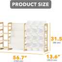 SpaceAid 3-in-1 Toy Storage Organizer with 4 Shelves and 12 Bins, Toy Organizers Storage 3-Tier Bookshelf, Kids Bin Shelf Box Bookcase for Bedroom Playroom Organization Room Decor, White