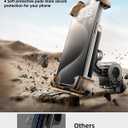 Delobon Motorcycle Phone Mount, Bike Phone Holder, [2025 Upgrade] One Hand Operation Scooter Phone Holder, ATV Phone Mount, for iPhone,Bicycle Handlebar Accessories for 4.7-7.0 inch Smartphones (Black)