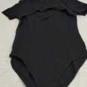 MANGOPOP Womens Short Sleeve Bodysuit V Shape Cutout Front T Shirt Body Suits S