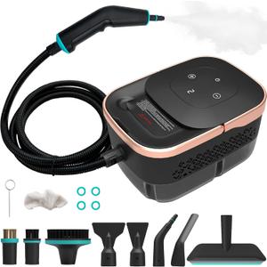 Handheld Steam Cleaner for Home, Car, Tile, Grout, Windows, Bathrooms, Kitchens & Fabric Cleaning, Steamer Mop, 2500W Fast 15S Heat-Up, 221F(105C), 6-Level, 1.5L Large Tank Steam Cleaner