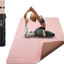 Gogokiwi Large Yoga Mat (6'x4') 1/4" & 1/2" Thick Exercise Mats for Home Workout, Extra Wide Workout Mats for Home Gym, Yoga, Pilates, Stretching, Floor & More