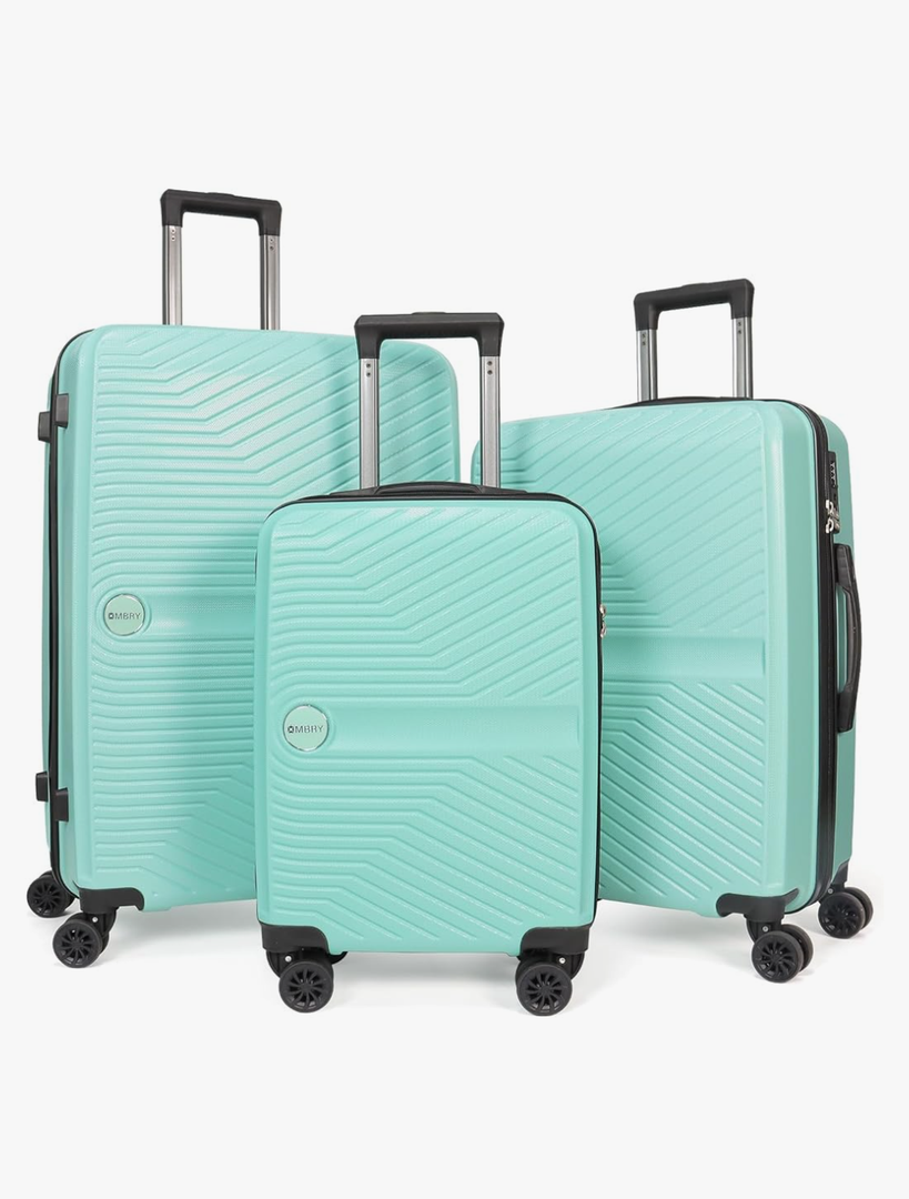 Luggage Set 3 Pieces -Suitcase Set - Luggage with Wheels - Check-in Luggage - PC + ABS Durable Suitcase Rotating Silent Wheels 3-Piece 20/24/28 Mint Green (mintgreen)