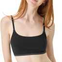 Florence by Mills Women's Cozy Crush Seamless Scoop Bralette (Black), XXS