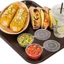 RW Base 12 x 16 Inch Fast Food Trays, 50 Sturdy Cafeteria Lunch Trays - Lightweight, No Slip, Brown Plastic Serving Trays, Rounded Corners, For Restaurants, Or Dinner Service - Restaurantware