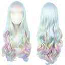 Linfairy Long Wave Ombre Cosplay Wig Halloween Costume Diamond Wig for Women