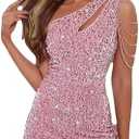 Sexy Sheath Sequin Cocktail Evening Club Party Dress Holiday Homecoming Dress Short/Mini Sleeveless Formal Prom Gowns 2025, M