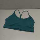 RUNNING GIRL Y-Back Sports Bras for Women, Medium Impact Wirefree Padded Bra Workout Crop Top Longline Sports Bra Push up, Size M