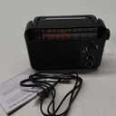 Retekess TR604 AM FM Radio,Portable Radio Plug in Wall,D Battery Operated,Large Dial,High/Low Tone Mode,Big Speaker,Earphone Jack,for Home,Picnic,Senior (Black)