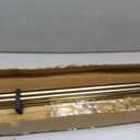 Double Blackout Curtain Rods 72 to 144 Inches (6-12 Feet),1-Inches Front and 5/8 Inches Back Adjustable End Cap Double Window Drapery Rod for Drapes and Curtains,Warm Gold