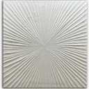 YaSheng Art White Textured Wall Art, 3D Modern Abstract Wall Art Handpainted Oil Painting Minimalist Artworks ,Wall Art for Living Room, Bedroom Wall Decor,Office Wall Decor Home ,Framed Wall Art 24x24inch