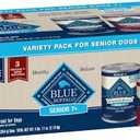 Blue Buffalo Homestyle Recipe Beef Dinner and Chicken Dinner Senior Wet Dog Food Variety Pack 12.5 oz. Count of 6 BBD: 07/23/27