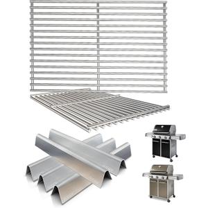 Genesis E310 Grill Grates & 7620 Flavorizer Bars for Weber Genesis 300 Series (2011-2016), Genesis E330 E320 E310 S310 S320 S330 EP/CEP310 EP/CEP320 EP/CEP330 Grill Parts with Front-Mounted Control | Fits Genesis E/S/EP310-E330 front control grills,7524 grill grates 7620 flavorizer bars bbq replacement kit,even heating