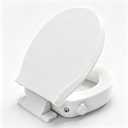 Huttdmel Round Raised Toilet Seat for Seniors, 2.8" Elevated Toilet Seat Riser, Soft Close, Quick Release, Non-Slip, Heavy Duty Bathroom Seat for Elderly, Disabled & Limited Mobility,White
