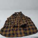 Blooming Jelly Women's Button Down Flannel Shirts Plaid Shacket Long Sleeve Collared Long Jacket Coats XL
